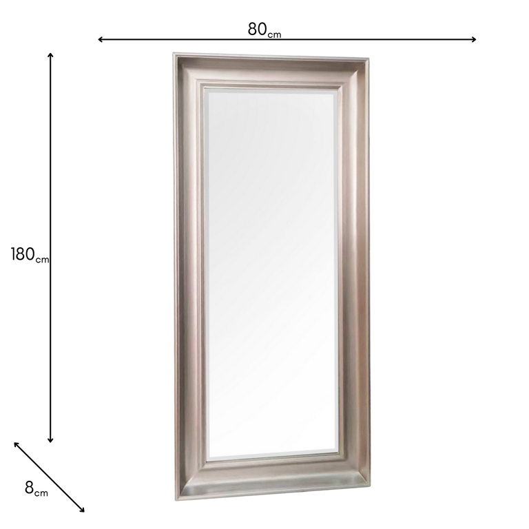 Lyla Champagne Rectangular Mirror 80x180 cm