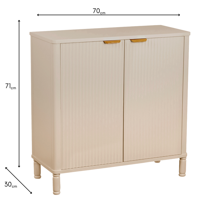 Parson 2 Door Cabinet – Wooden Sideboard for Living Room Storage