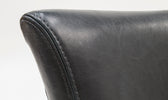 Leather Ink Blue Dining Chair - Sleek and Elegant Seating for Dining Spaces