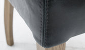 Stylish Kitchen Chair - Duke Dining Chair in Leather Ink Blue for Modern Homes