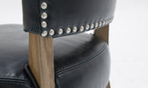 Dining Room and Kitchen Chair - Duke Dining Chair Leather Ink Blue
