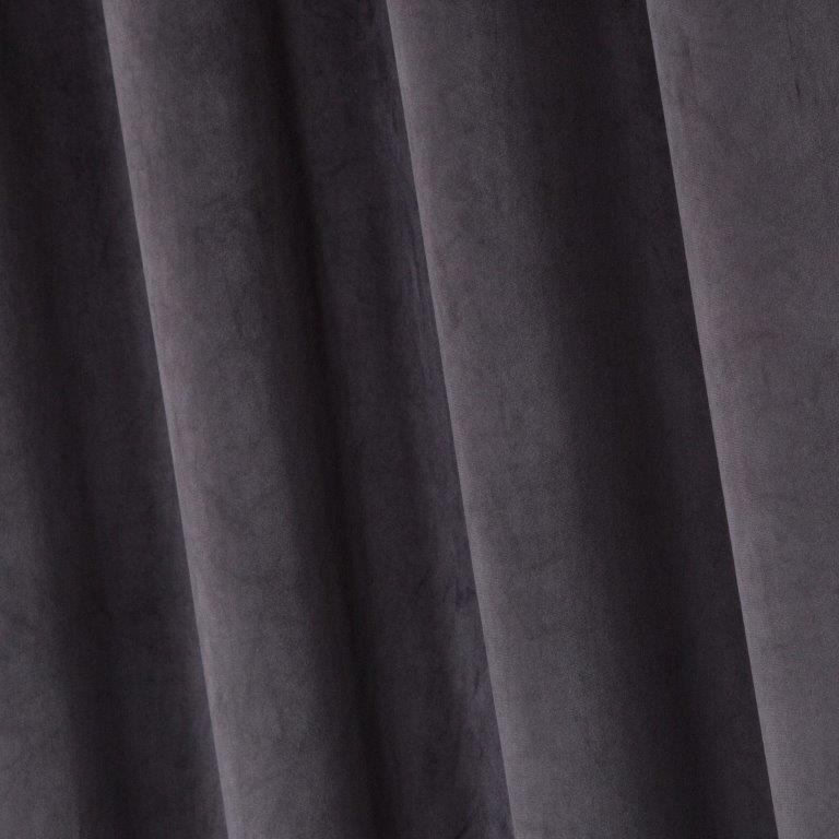 Elegance Curtains Graphite Velvet