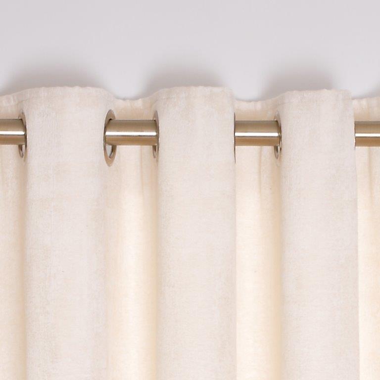 Fiesta Interlined Eyelet Curtains  Ivory