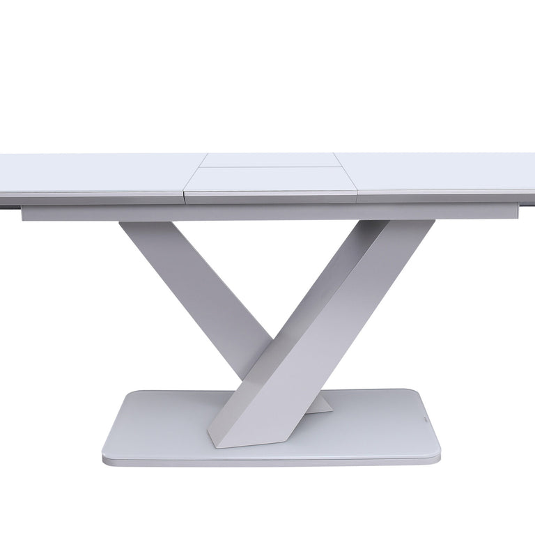 Rafael Dining Table Ext  Light Grey Matt 1200/1600