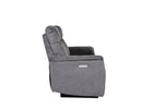 Contemporary design with electric recliner.