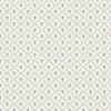 Elegant lattice pattern wallpaper in pale seaspray blue featuring curving stems and roses.