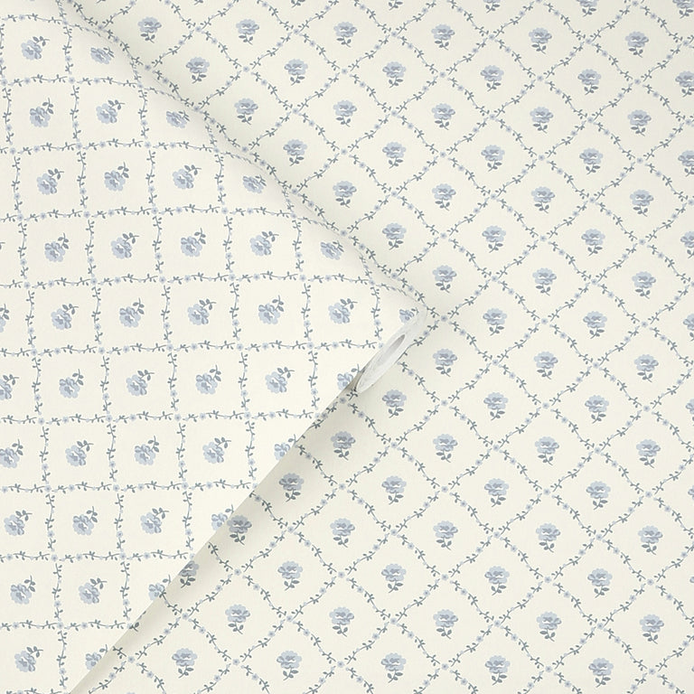 Laura Ashley Wallpaper Kate Pale Seaspray Blue