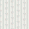 Dark duck egg blue Blencow Stripe wallpaper showcasing a beautiful vertical trailing design.