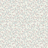 Dark duck egg blue Blencow Sprig wallpaper featuring a charming trailing design with carnations and berries.