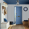 Transform your home with the beauty of Farnworth Stripe, a clean and classic textural stripe in Smoke Blue.