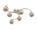 Modern design semi flush ceiling fixture with polished chrome finish - Atiya Semi Flush Light