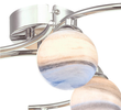 Contemporary semi flush ceiling light with planet-style glass shades - Atiya Semi Flush Light