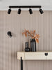 Cawley Single Spotlight Matt Black with available 4 light bar ceiling light