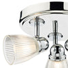 Cedric Bathroom 3 Light Spotlight Polished Chrome close view picture of the fitting plate
