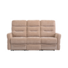 Stylish 3 seater sofa Irida electric recliner in mink fabric

