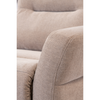 Single fabric recliner chair with foam-filled cushions
