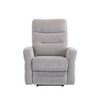 Single fabric recliner chair with foam-filled cushions
