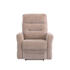 Stylish recliner armchair with soft fabric upholstery
