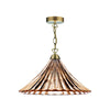 Ardeche 1 Light Large Pendant Antique Brass/Amber Glass picture on the white background