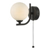 Cradle 1 Light Wall Light Black With Opal Glass picture on the white background