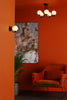 Cradle 1 Light Wall Light Black With Opal Glass life style picture with 5 light semi flush fitting