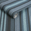 Superfresco Easy Loom Stripe Wallpaper Archival Blue picture of the wallpaper roll