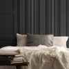 Superfresco Easy Loom Stripe Wallpaper Charcoal life style picture