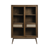 Stylish Barrali Glass Cabinet Smoked Oak