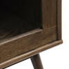 Barrali Glass Cabinet Smoked Oak with solid smoked wood legs