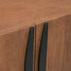 Cleo Two Door Cabinet in American walnut and black colors