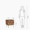 Lester Two Drawer Bedside Table