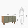Medium size Pixel Three Door Cabinet