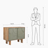 Pixel Two Door Cabinet for tiny spaces