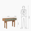 Compact Pixel Two Drawer Console Table