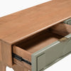 Pixel Two Drawer Console Table with smooth open drawer mechanism