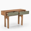 Pixel Two Drawer Console Table open drawers view