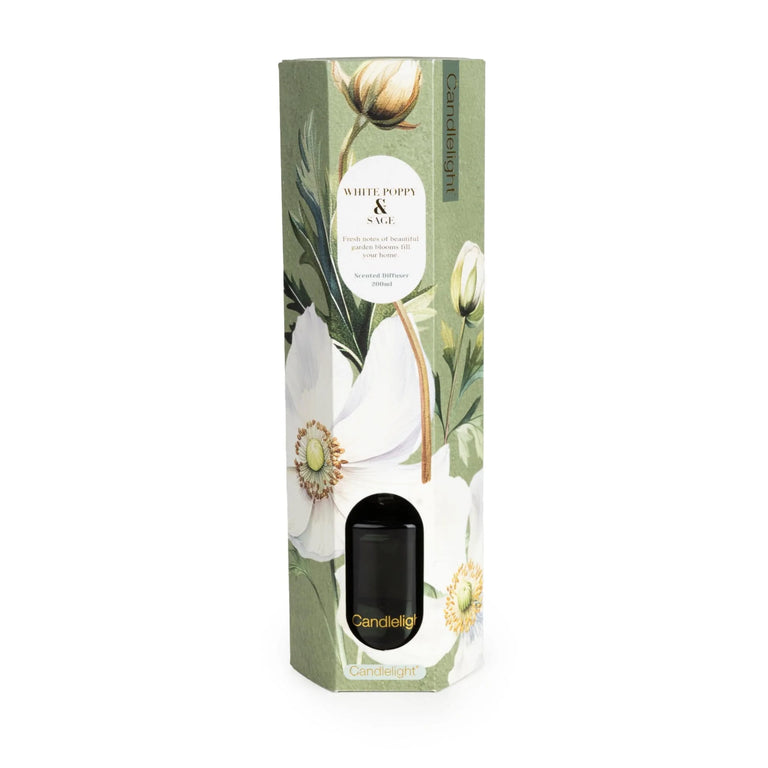 200ml Reed Diffuser White Poppy & Sage