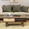 Minimalists Urban Burl Coffee Table with burl wood finish