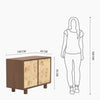 Compact Urban Burl Two Door Cabinet