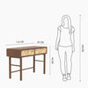 Compact Urban Burl Two Drawer Console Table