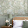 Elegant Acanthus Sage and Duck Egg wallpaper by William Morris