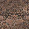 William Morris Strawberry Thief Fibrous Charcoal wallpaper design