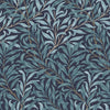 William Morris Willow Bough Deep Blues wallpaper with trailing leaves