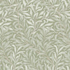 William Morris Willow Bough Sage wallpaper with trailing leaves design