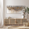 Scatterbox Art Indra Gold Charcoal life style picture on the wall