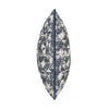 Elegant blue and silver scatter cushion with jacquard design.