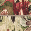 Stylish leaf patterned scatter cushion in shades of green.