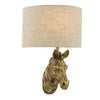 Abby Zebra Wall Light Gold picture on the white background