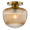 Abrielle Flush Brushed Bronze  picture with witched on light