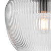 Abrielle Flush Light Brushed Nickel close view picture of the shade